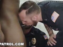 GAY PATROL - Fucking the white police with some chocolate dick